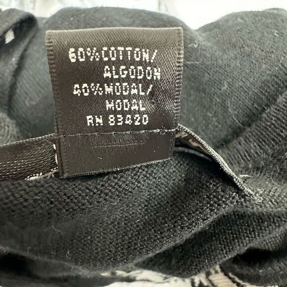 August Silk Women's Size S Button Front Houndstooth Cardigan Black And White - Picture 6 of 9